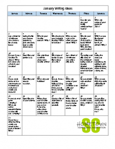 Elementary Level Writing Prompts - Hometown Homeschool Association of